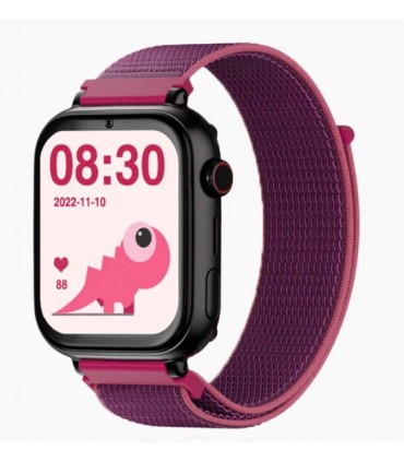 Reloj SaveWatch Plus con GPS y llamada para Niños correa tela morado SaveFamily