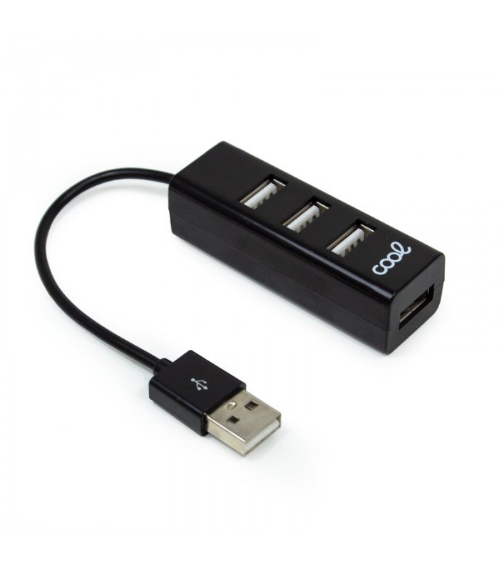 ADAPTADORUSB 2.0 Universal COOL 4 Puertos USB Negro