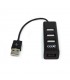 ADAPTADORUSB 2.0 Universal COOL 4 Puertos USB Negro