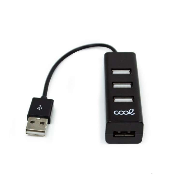 ADAPTADORUSB 2.0 Universal COOL 4 Puertos USB Negro