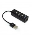 ADAPTADOR USB 2.0 Universal COOL 4 Puertos USB Negro