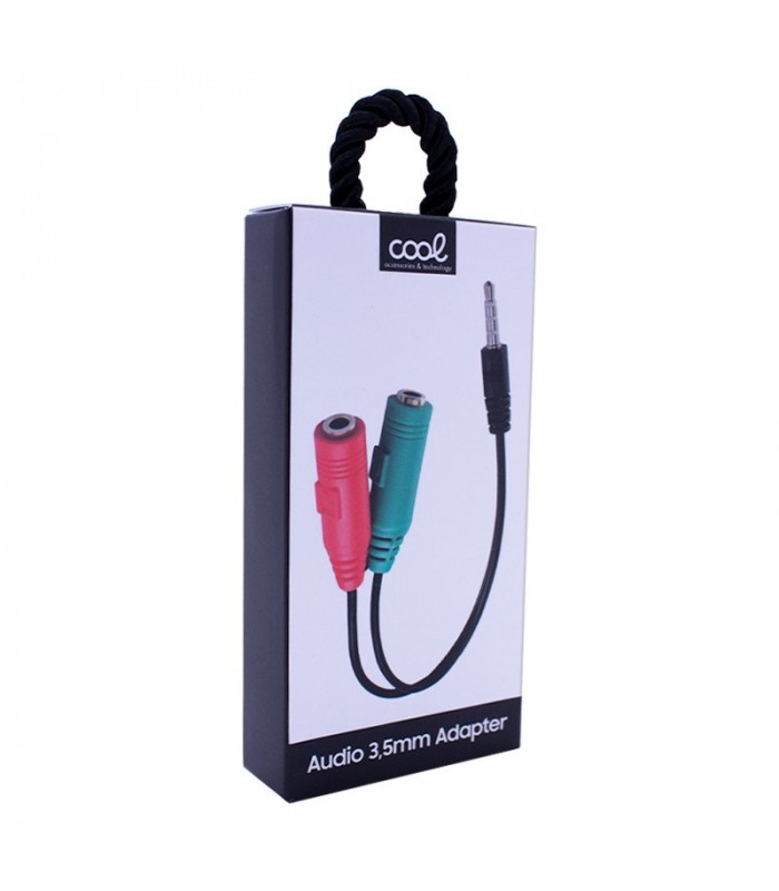 ADAPTADOR DOBLE ENTREDA JACK 3.5mm Auxiliar COOL