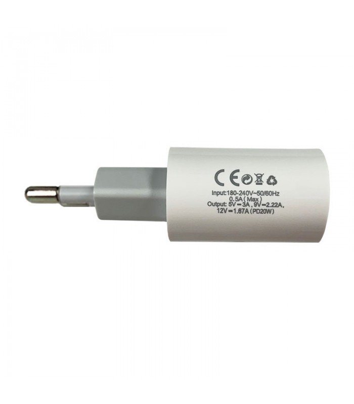 CARGADOR CASA Y VIAJE (TIPO-C) - 20W