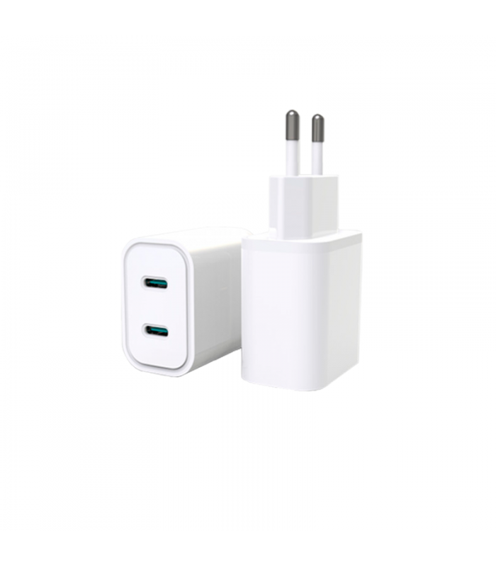 CARGADOR CASA Y VIAJE (2 TIPO C) - 30W