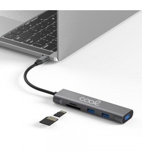 Hub Tipo-C Universal COOL 5 en 1 (3 x USB 3.0 + SD + Micro SD)