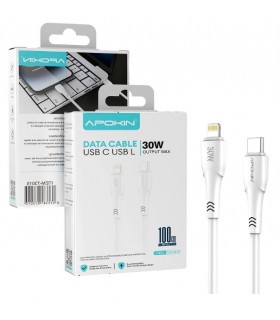 Cable Tipo-C a Lightning 30W 1 Metros Blanco
