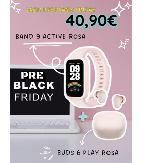 PACK 3 PRE BLACK FRIDAY Buds 6 Play Rosa + Smart Band 9 Active Rosa