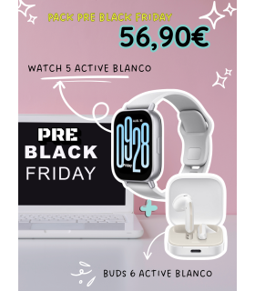 PACK 4 PRE BLACK FRIDAY Redmi Watch 5 Active Blanco + Buds 6 Active Blanco