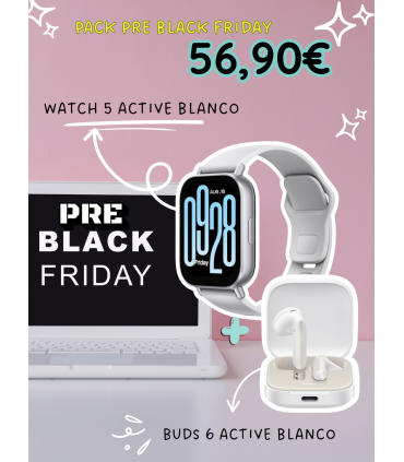 PACK 4 PRE BLACK FRIDAY Redmi Watch 5 Active Blanco + Buds 6 Active Blanco