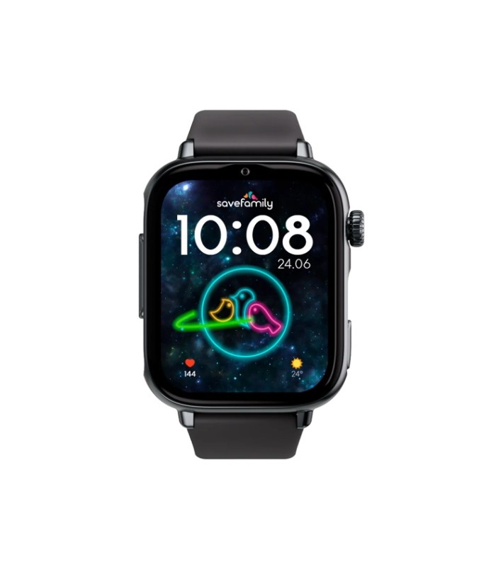 Reloj SaveWatch Plus 2 con GPS y llamada para Niños correa silicona Negro