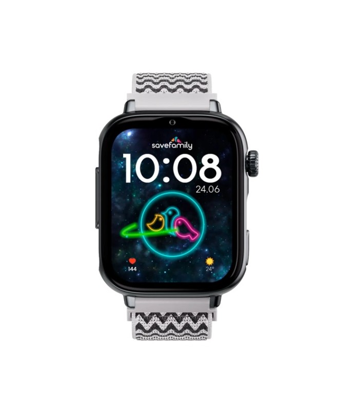Reloj SaveWatch Plus 2 con GPS y llamada para Niños correa tela ZigZag