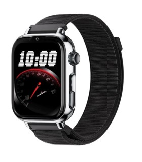 Reloj SaveWatch Plus 2 con GPS y llamada para Niños correa Tela Negra