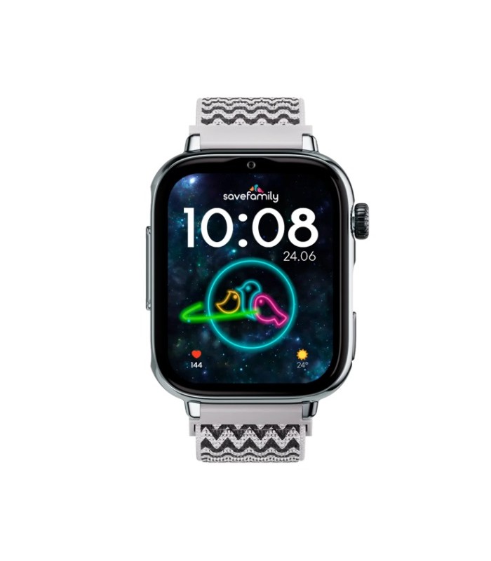 Reloj SaveWatch Plus 2 con GPS y llamada para Niños correa Tela ZigZag