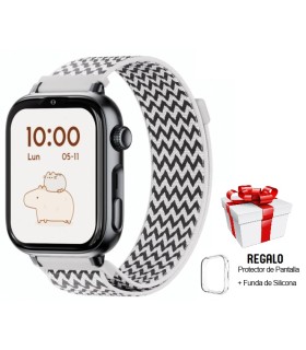 Reloj SaveWatch Plus 2 con GPS y llamada para Niños correa tela ZigZag