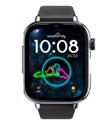 Reloj SaveWatch Plus 2 con GPS y llamada para Niños correa silicona Negra
