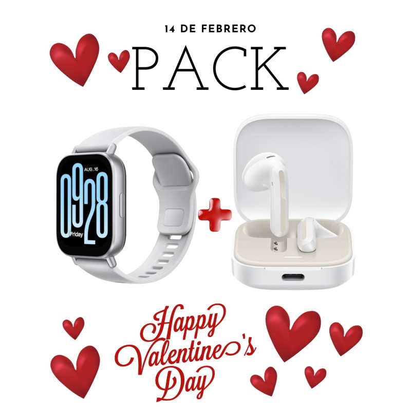 PACK SAN VALENTIN BUDS 6 ACTIVE + REDMI WATCH 5 ACTIVE