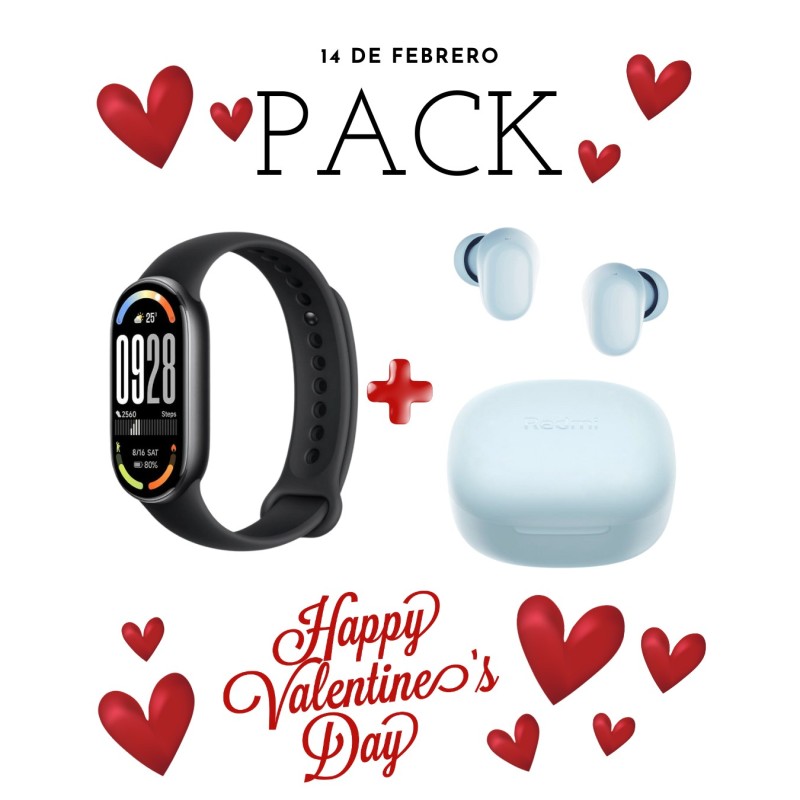 PACK SAN VALENTIN BUDS 6 PLAY + MI BAND 10