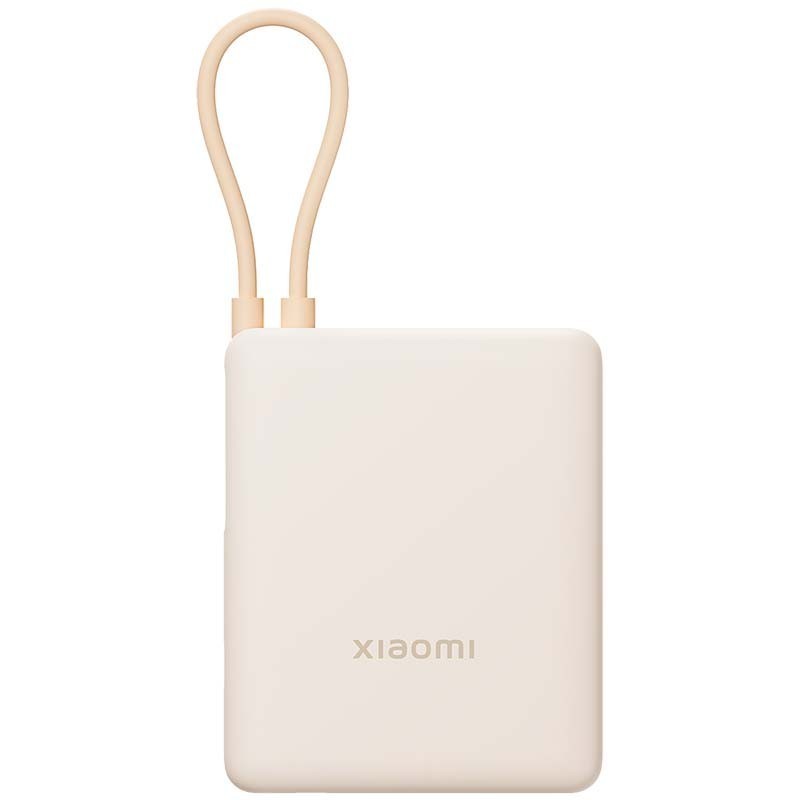 Xiaomi Power Bank 10000mAh 33W con Cable Integrado USB-C – Carga Rápida – Color Marrón