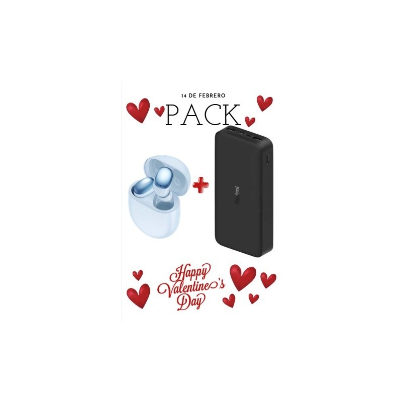 PACK SAN VALENTIN BUDS 4 + POWERPBANK 20000MAH