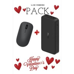 PACK SAN VALENTIN RATÓN INALAMBRICO + POWERPBANK 20000MAH