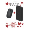 PACK SAN VALENTIN RATÓN INALAMBRICO + POWERPBANK 20000MAH
