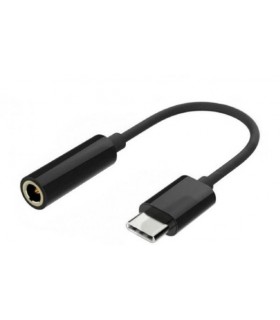Adaptador Jack USB a Tipo C Negro