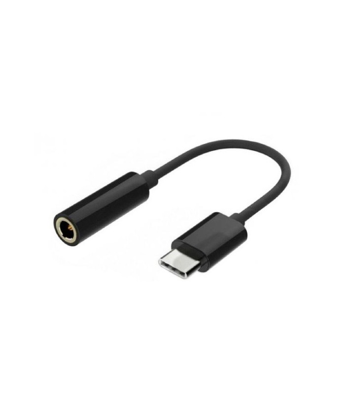 Adaptador Jack USB a Tipo C Negro