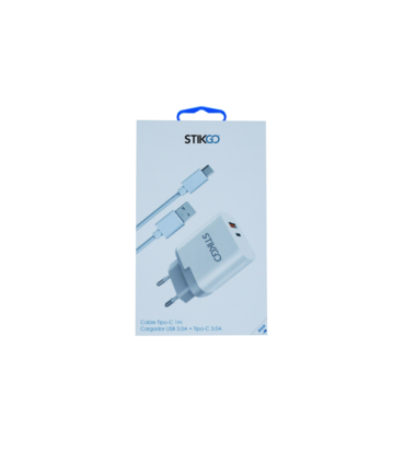 Cable Lightning 1m + Cargador 2x USB (2,4A-1A)