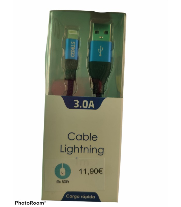Cable Lightning 1m STIKGO BLANCO