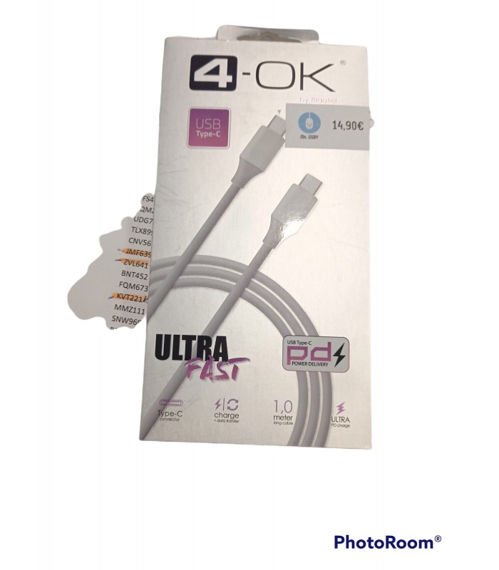 Cable USB  C - Tipo C de carga rápida PD