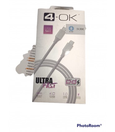 Cable USB  C - Tipo C de carga rápida PD