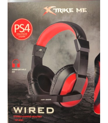 Auriculares Gaming con Micrófono HP-309 PC/PS4/XBOXONE COLOR ROJO
