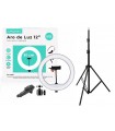 Aro de Luz 30cm 12" Soporte para Móvil con Soporte Mesa + Tripode 2,1M