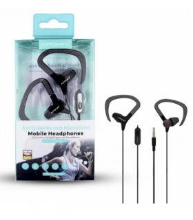 Auriculares con Micrófono APOKIN Sport Negro
