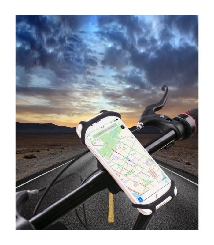 SOPORTE DE SILICONA MÓVIL PARA BICI Y MOTO 4 a 6"