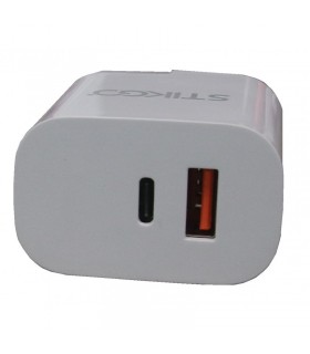 Cargador De Corriente USB 3.0A + TIPO C 3.0A PD 22.5W