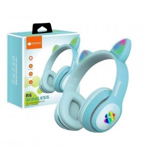 Auriculares inalámbricos Deepbass R6 con Orejas Azul