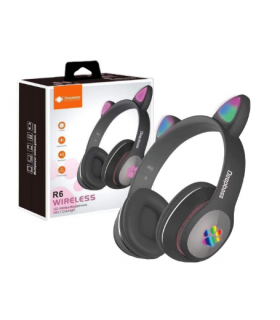 Auriculares inalámbricos Deepbass R6 con Orejas Negro