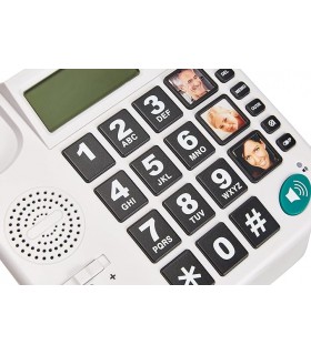 TELÉFONO MAXCOM KTX480- Teléfono Fijo, Color Blanco