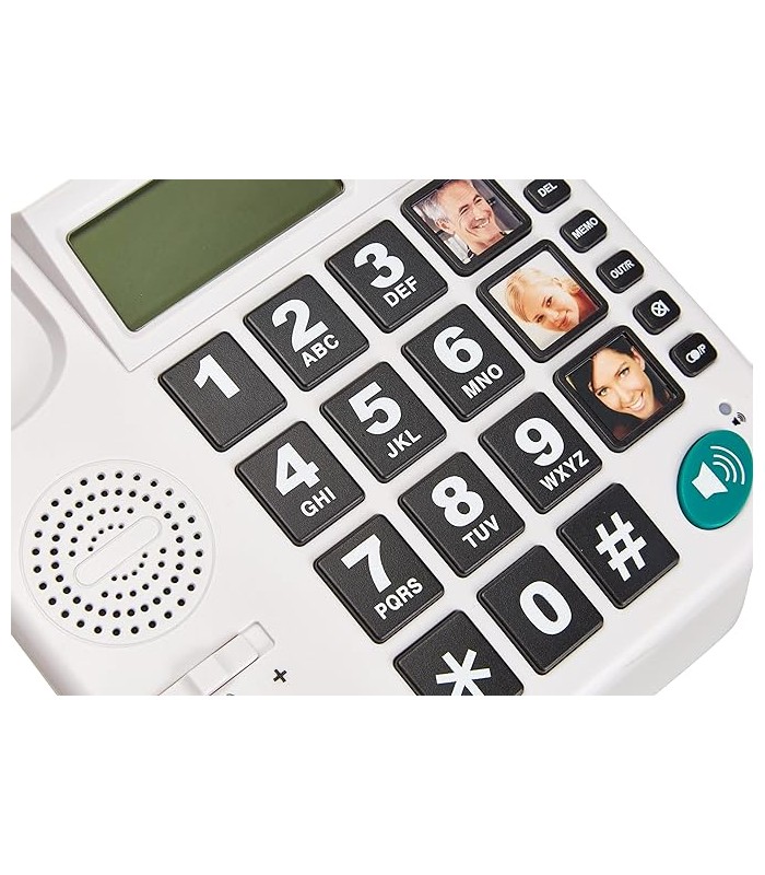 TELÉFONO MAXCOM KTX480- Teléfono Fijo, Color Blanco