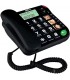 TELÉFONO MAXCOM KTX480- Teléfono Fijo, Color Negro