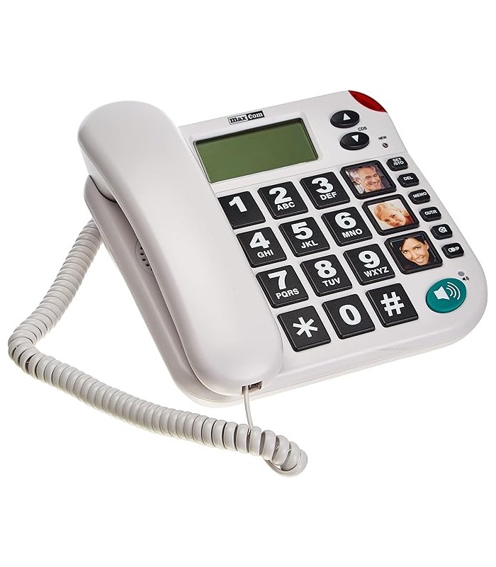 TELÉFONO MAXCOM KTX480- TELÉFONO FIJO, COLOR BLANCO