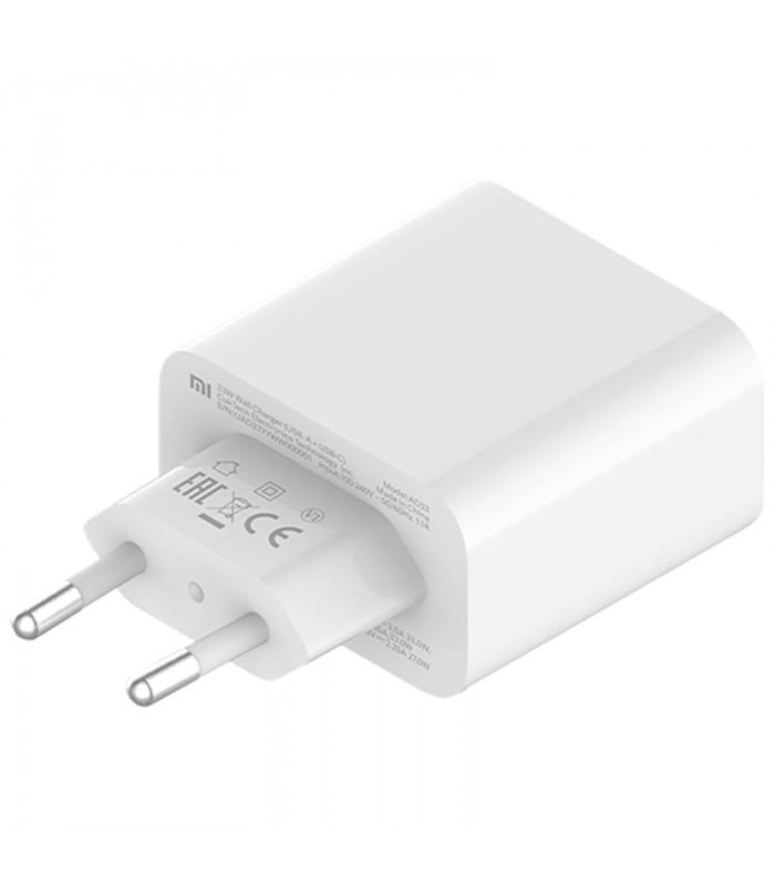 CARGADOR XIAOMI MI 33W DUAL USB-A/USB-C BLANCO