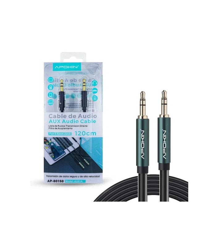 Cable Audio AUX APOKIN Minijack 3.5mm 1.20M