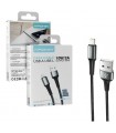 Cable USB-A a Lightning 15W 3A 1M Reforzado Negro