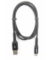 CABLE USB A TIPO-C (3A) 1m NEGRO