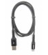 CABLE MICRO UBS A TIPO-C (3A) 1m NEGRO