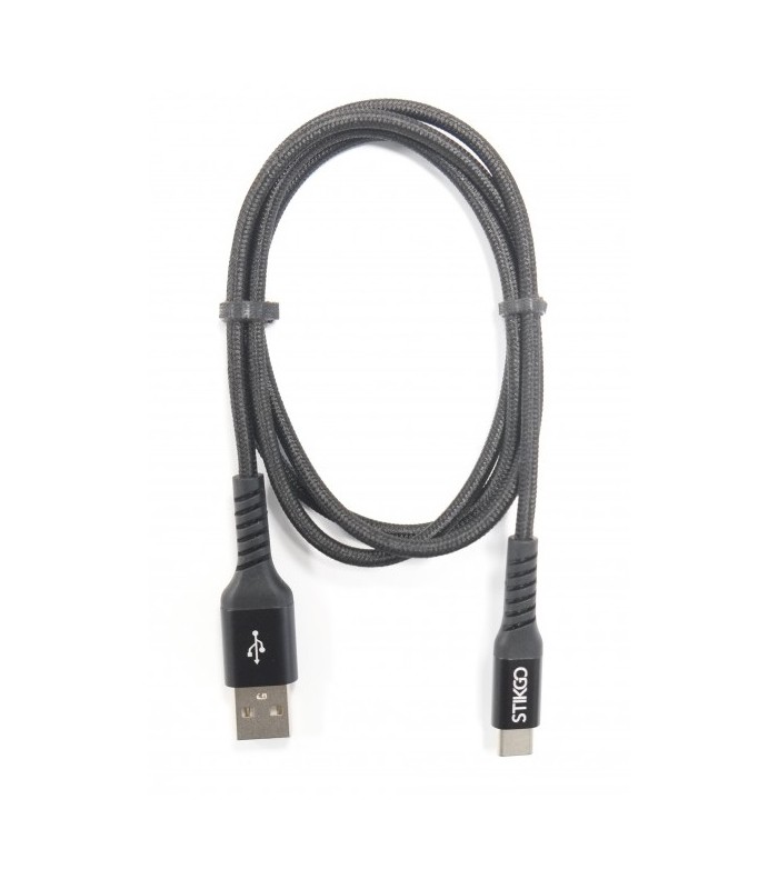 CABLE MICRO UBS A TIPO-C (3A) 1m NEGRO