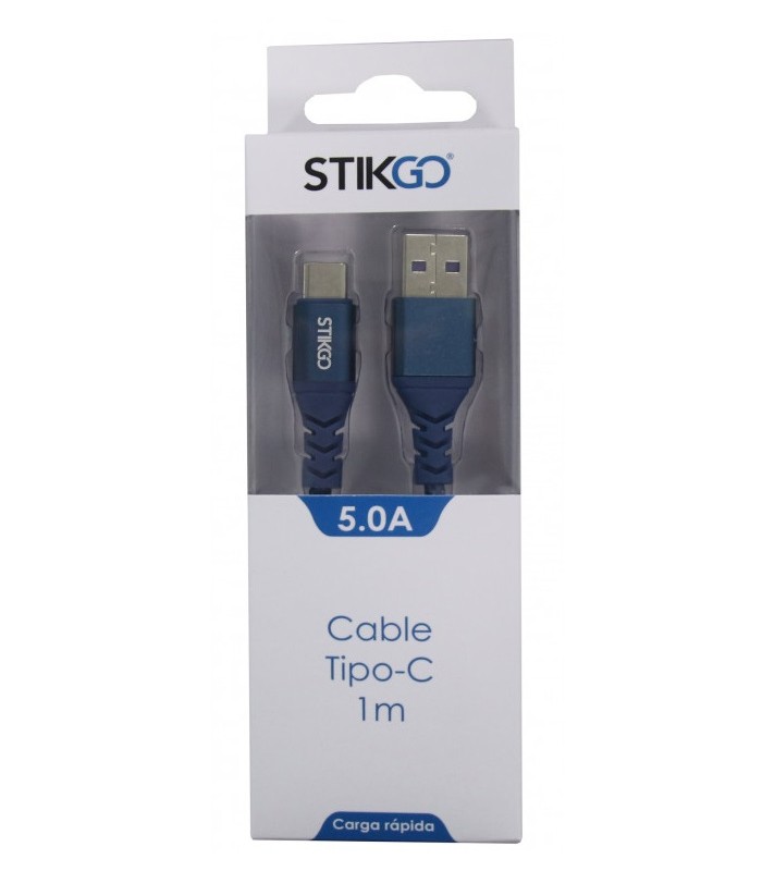 CABLE MICRO USB A TIPO-C (5A) 1m AZUL