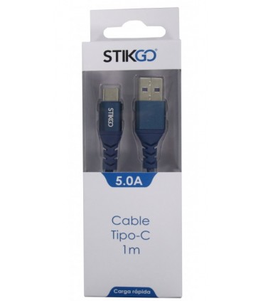 CABLE MICRO USB A TIPO-C (5A) 1m AZUL